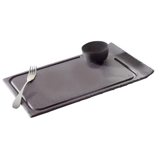 Assiette ardoise à steak Basalt 33 x 24 cm Revol