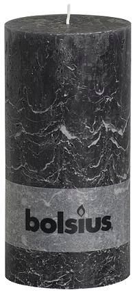 Bougie Rustic Anthracite H.20 cm