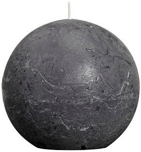 Bougie Boule Rustic Anthracite 14.5 cm