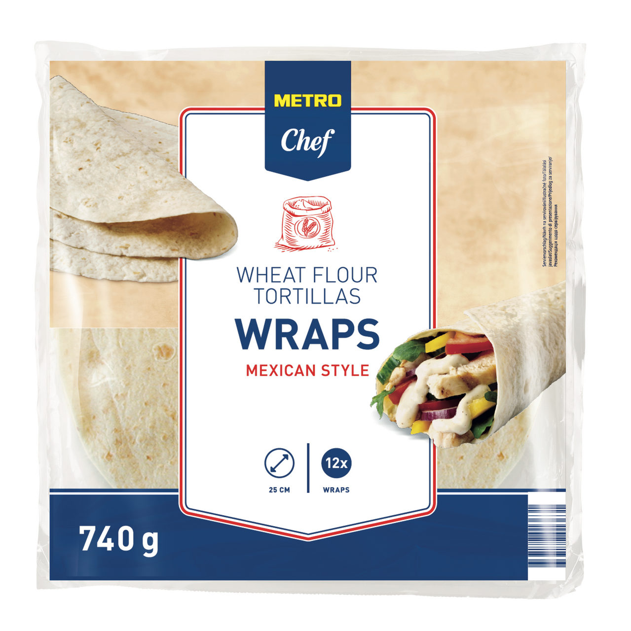 METRO Chef Tortilla wraps 25 cm 12 pièces 740 g
