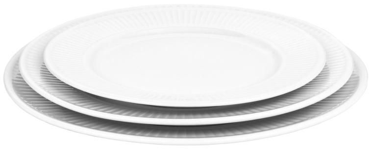 Assiette plate ronde Plissé blanc 22 cm Pillivuyt