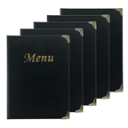 Securit Protège menu Basic noir x 5