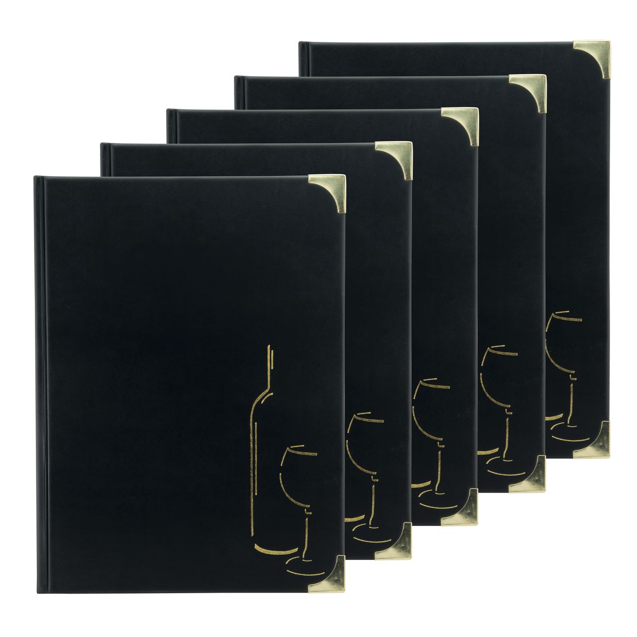 Carte des vins Basique noir (vendu par 5)