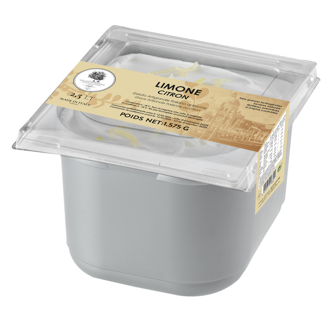 GELATO di NATURA Glace artisanale citron 2.5 L