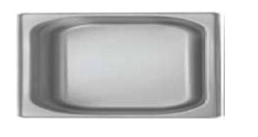 Bac gastro inox GN 1/3 H.10 cm plein sans anses