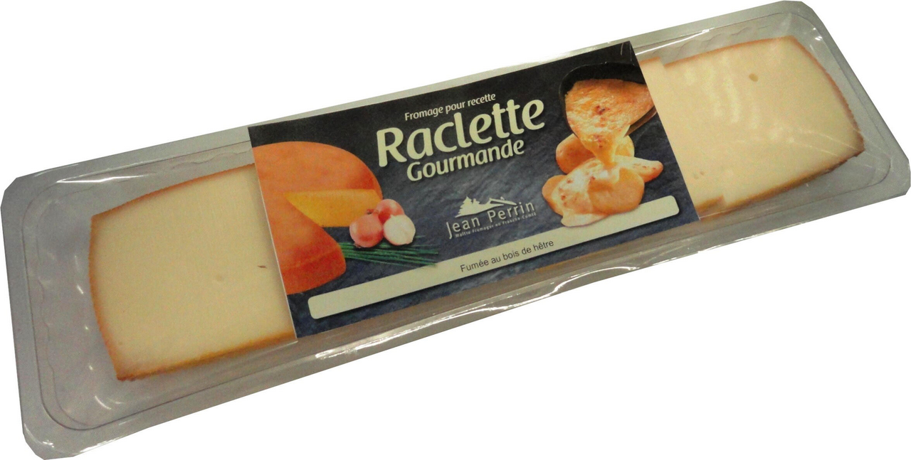 Jean Perrin Raclette fumée 17 tranches barquette 500 g