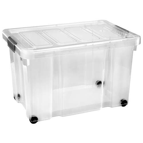 Boîte de rangement transparente 60 L