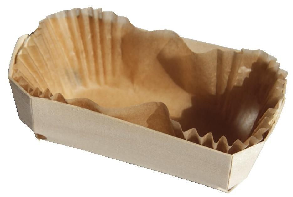 Barquette cuisson bois 185 x 115 x 60 mm (vendu par 25)