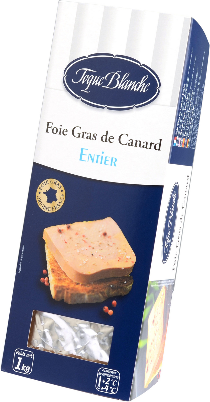 Toque Blanche Foie gras de canard entier en terrine 1 kg