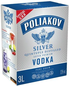 POLIAKOV Vodka Silver 70 cl - 37,5% vol. : : Epicerie