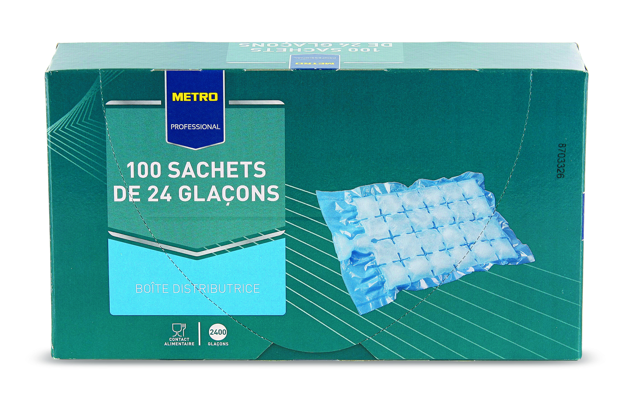 METRO PROFESSIONAL Boîte 100 sachet de glaçons