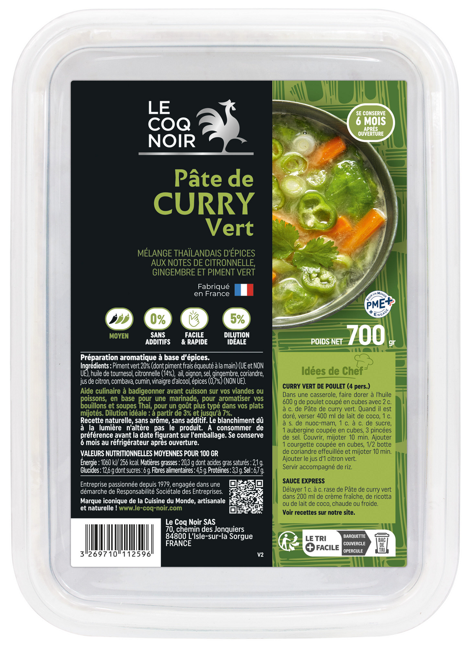 Le Coq Noir Pâte de Curry Vert 700 g