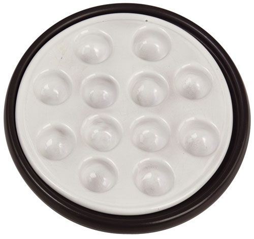 Plat pour 12 escargots + base