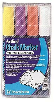 Marqueur craie fluo coloris assortis x 4