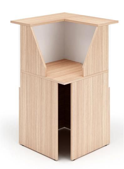 Banque d'accueil angle de liaison 90° Musa noyer