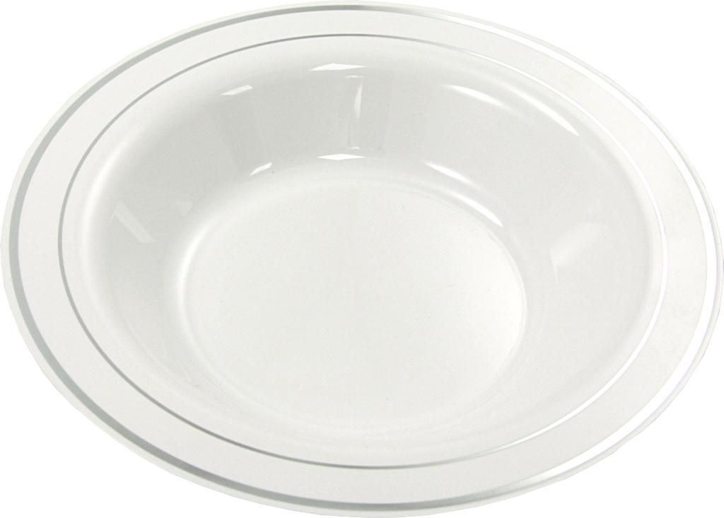 Assiette plastique jetable creuse blanche