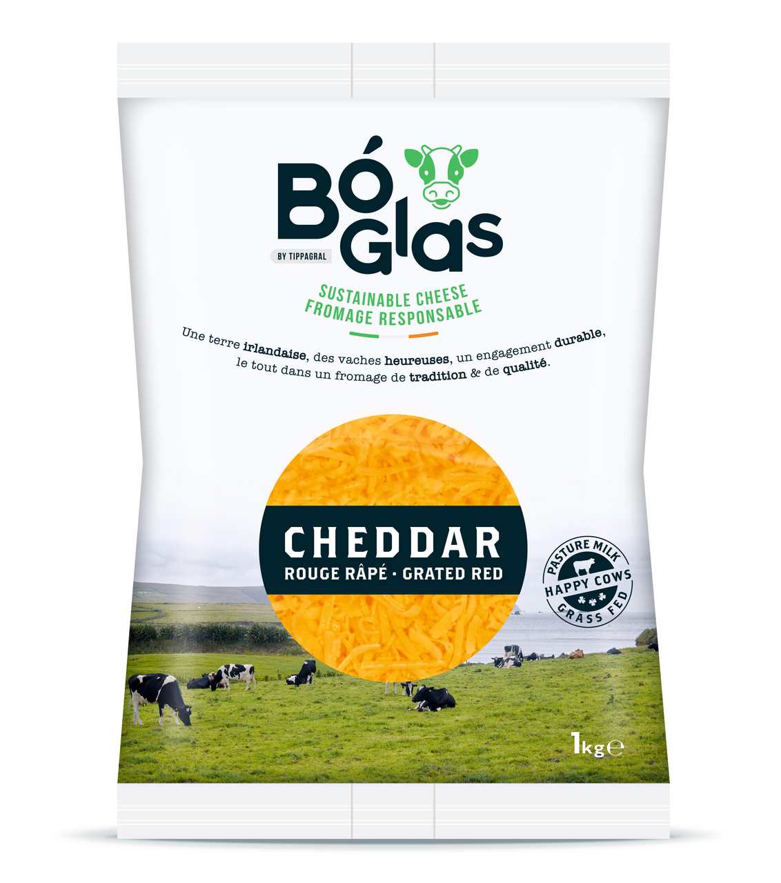 BOGLAS Cheddar rouge râpé 1 kg