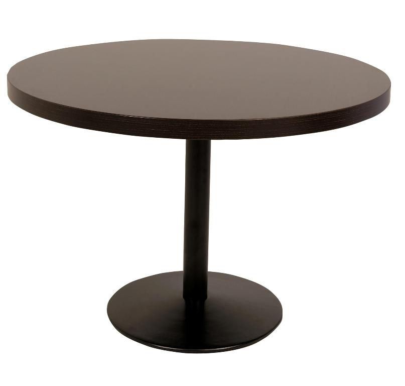 Table de restaurant ronde Durolight wengé et noir 110 cm