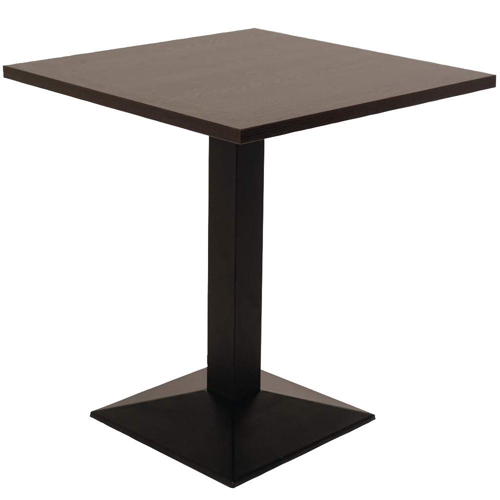 Table de restaurant Lamidur wengé et noir 68 x 68 cm