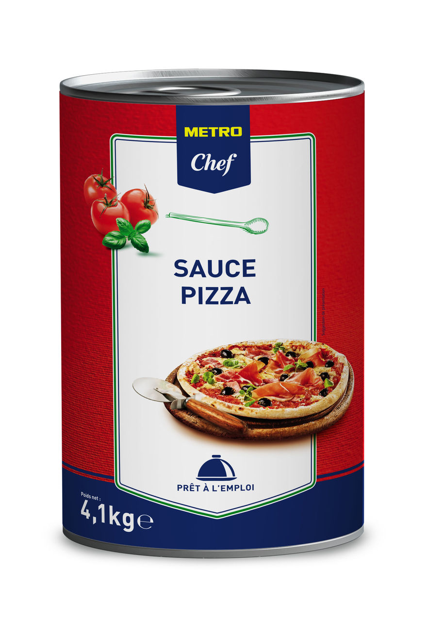 METRO Chef Sauce pizza arômatisée aux tomates fraîches boîte 5/1 soit 4.1 kg