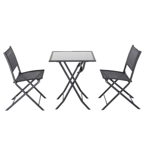 METRO PROFESSIONAL Set de terrasse Santorini noir