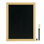 Securit Ardoise Woody 30 x 40 cm teck avec 1 feutre