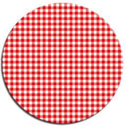 Plateau de table Select rond Vichy rouge 60 cm SM France - 053486