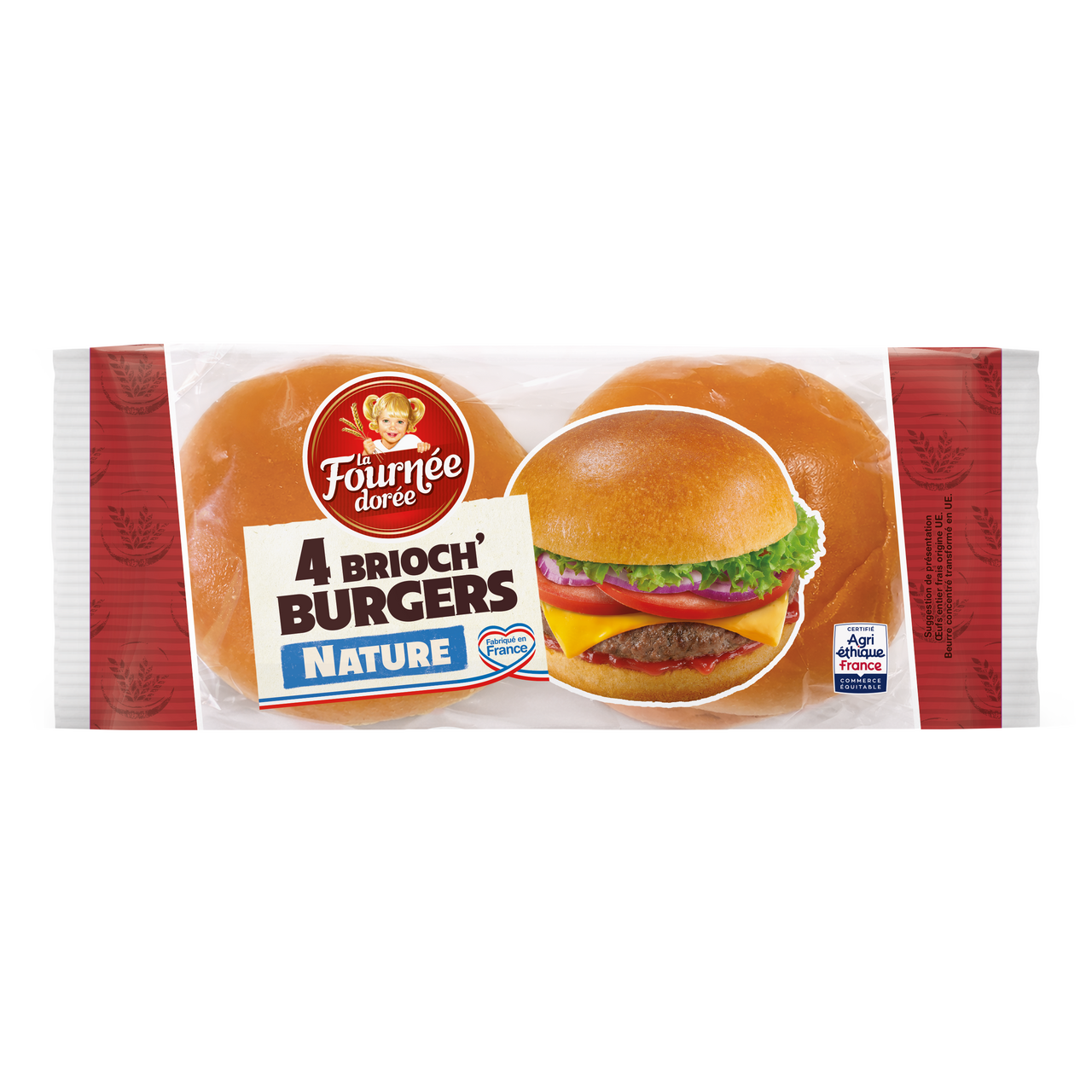 La Fournee Doree Pain hamburger brioch'burger 250 g