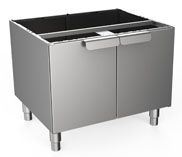 Soubassement neutre 2 portes 1 module Cuisson 600
