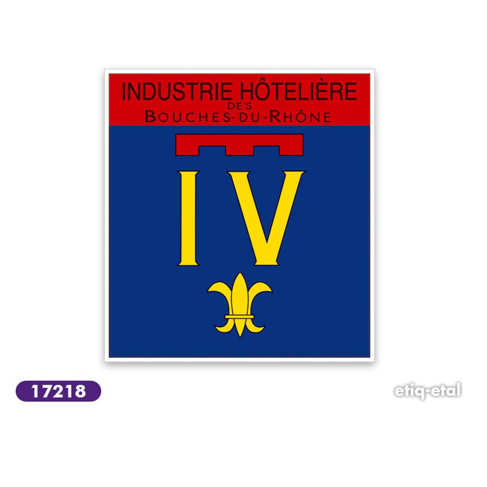 Plaque Licence 4 Bordeaux 21 x 23 cm