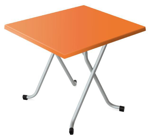 Table de terrasse Alsace orange 70 x 70 cm SM France - 054039