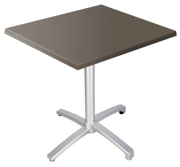 Table de terrasse Eva taupe 70 x 70 cm SM France - 054082