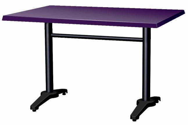 Table de terrasse Luxembourg violet 110 x 70 cm SM France - 054104
