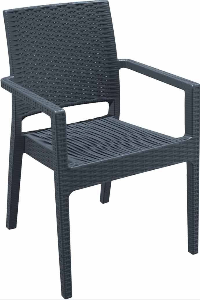 Fauteuil de terrasse Indiana anthracite Reverdy