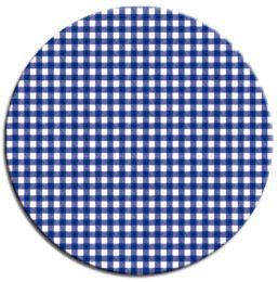 Plateau de table Select rond Vichy bleu 60 cm SM France - 053470
