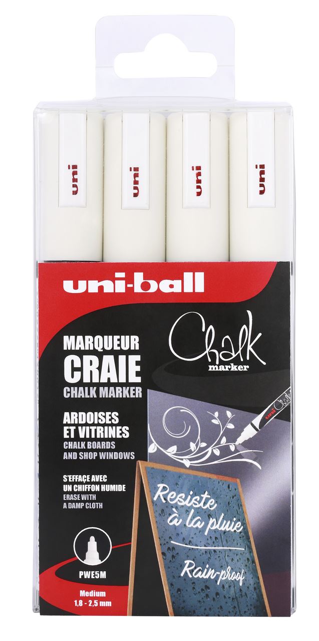 Marqueur craie Chalk Marker pointe conique x 4