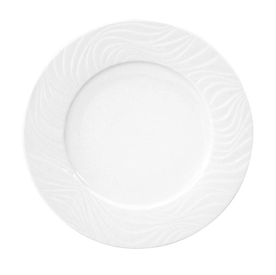 Assiette plate ronde Waves blanc 22 cm SPAL