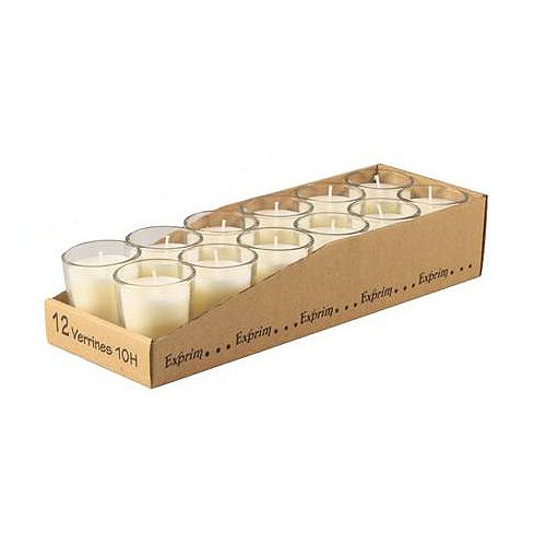 Exprim Bougie dans verre blanc x 12