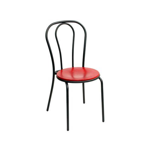 Chaise bistrot Expresso bois rouge et gris carbone