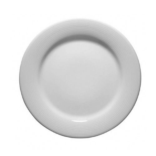 Assiette plate ronde Sumba 21 cm blanc x 6