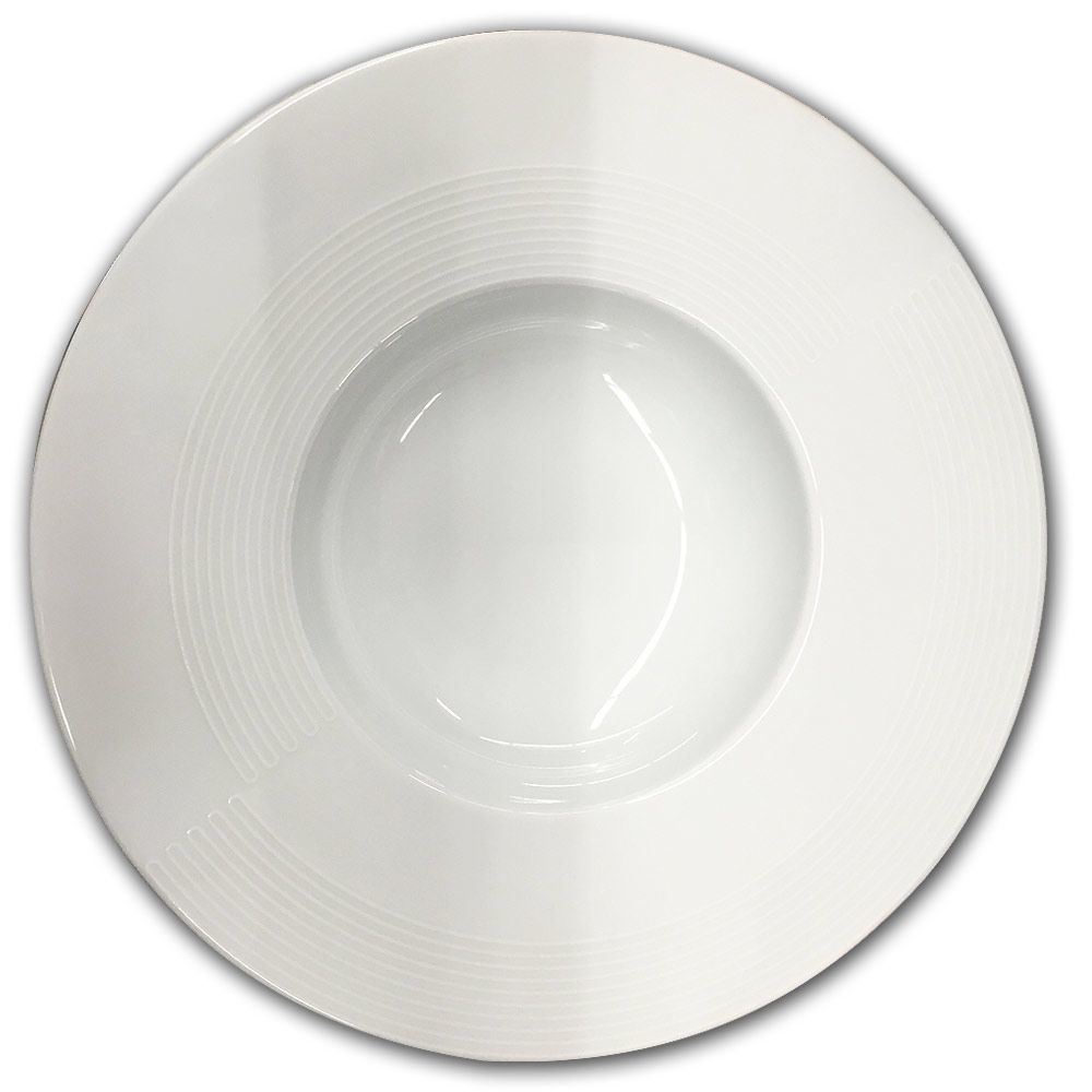 Assiette à pâtes Rupat blanc 26 cm