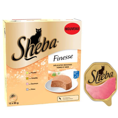 Mousses Finesse Pour Chat 12 X Boite 85 G Sheba Metro