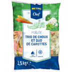 Pôelée duo de carottes et trio choux sachet de 2.5 kg METRO Chef