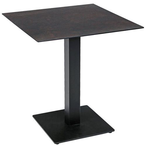 Table de restaurant Austral gris foncé et noir 68 x 68 cm