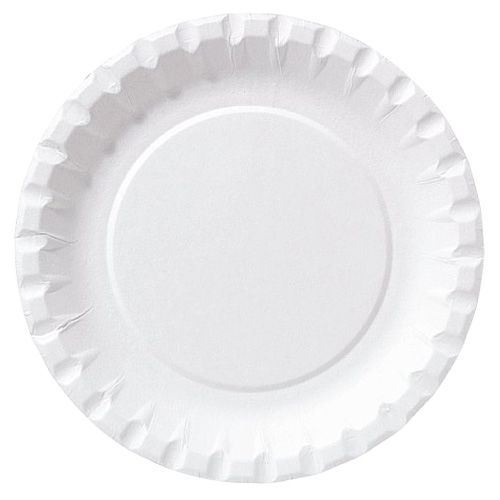 Assiette jetable carton blanc 15 cm (vendu par 100)
