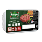 Socopa Steak haché rond façon bouchère 15% MG VBF barquette 8 pièces de 125g