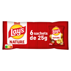 Lay's Chips saveur Nature Multipack 6 x 25 g