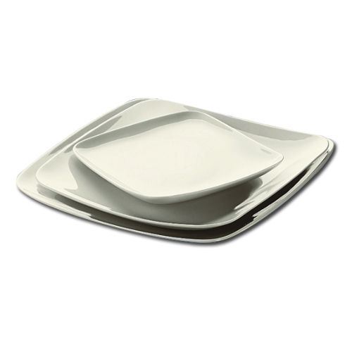 Assiette plate carrée Squadro ivoire 20 x 20 cm Cosy for Pro