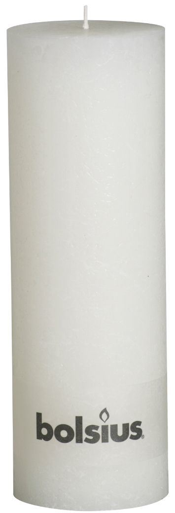Bougie Rustic blanc H.30 cm