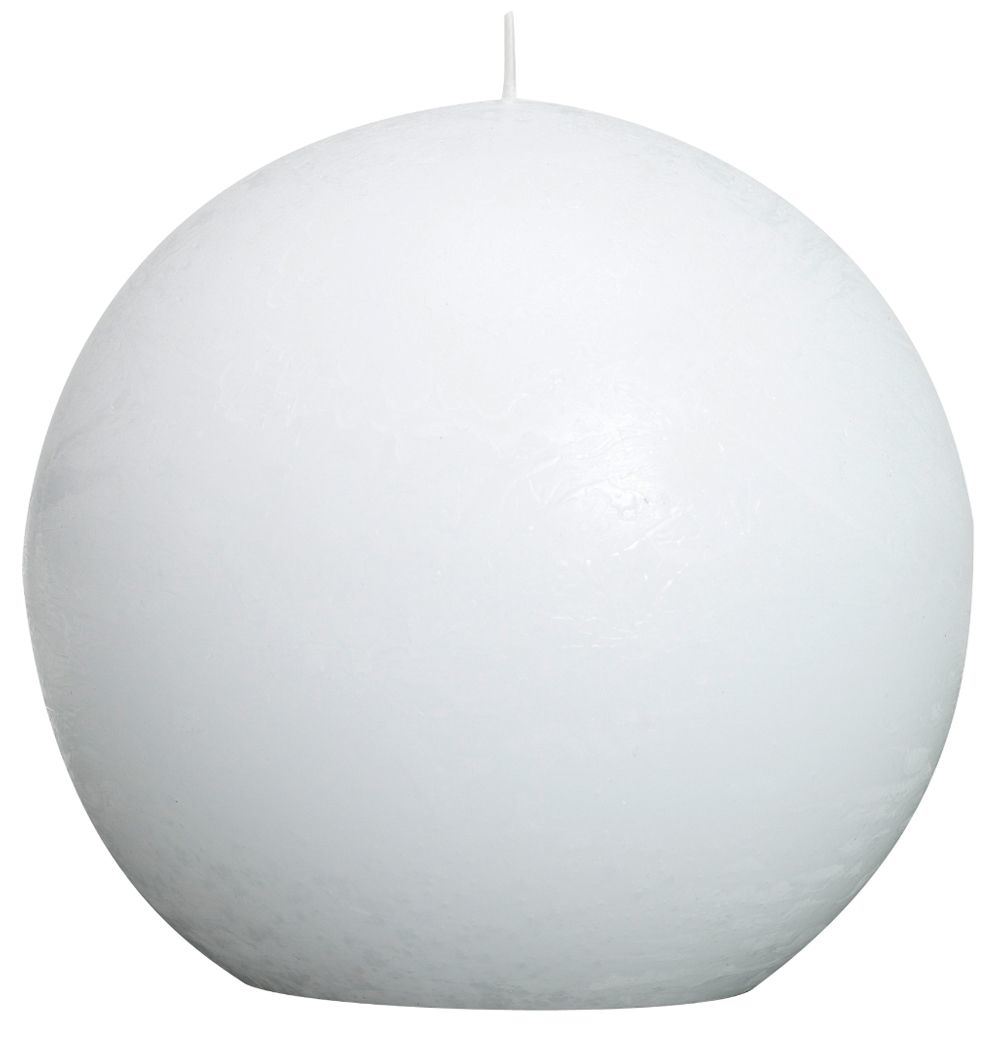 Bougie Rustic boule blanc 14.5 cm
